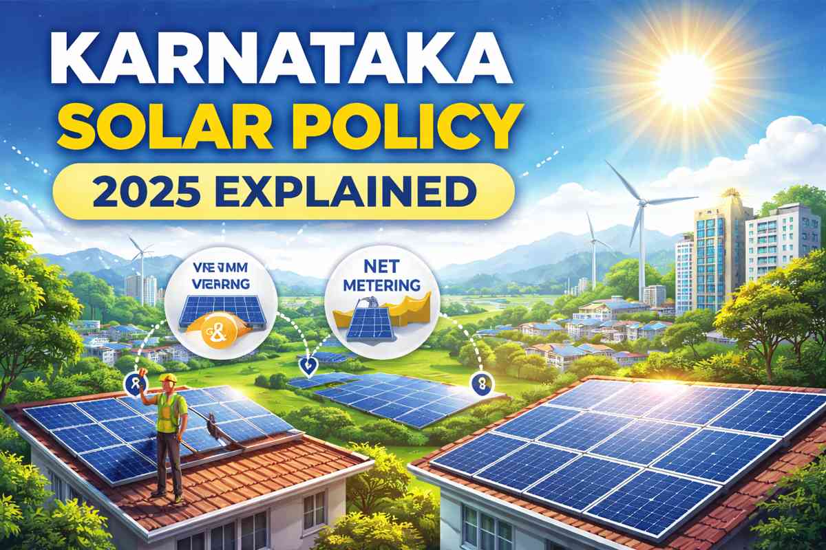 Karnataka solar policy 2025 explained rooftop solar net metering VNM GNM Bangalore