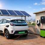 Tata Nexon EV charging at home using rooftop solar panels in Bangalore