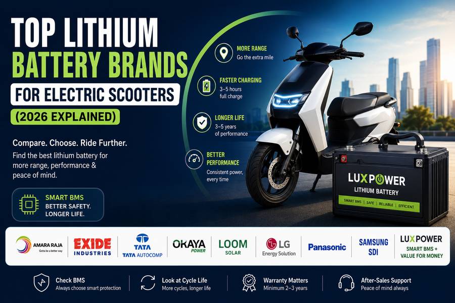 Best lithium battery brands for electric scooters in 2026