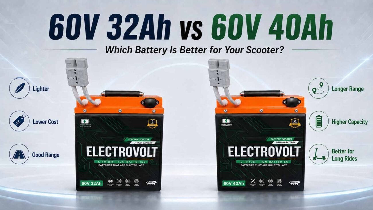 60V 32Ah vs 60V 40Ah electric scooter lithium battery comparison