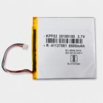 3.7V 5000mAh LiPo lithium polymer battery with red and black wire leads