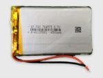 KP F02 704573 3.7V 4500mAh LiPo rechargeable battery with red and black wire leads