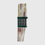 Five-piece 1S 3.7V lithium-ion battery protection PCB panel with ten pre-fitted metal strips.