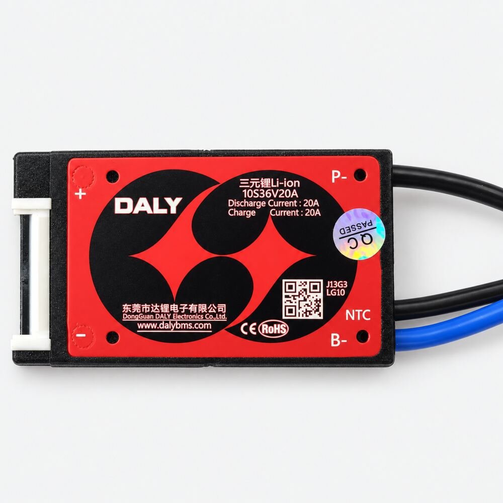 DALY-10S-36V-20A-BMS-square-under-100KB-v2 DALY 10S 36V 20A Lithium-Ion Battery Protection BMS with NTC