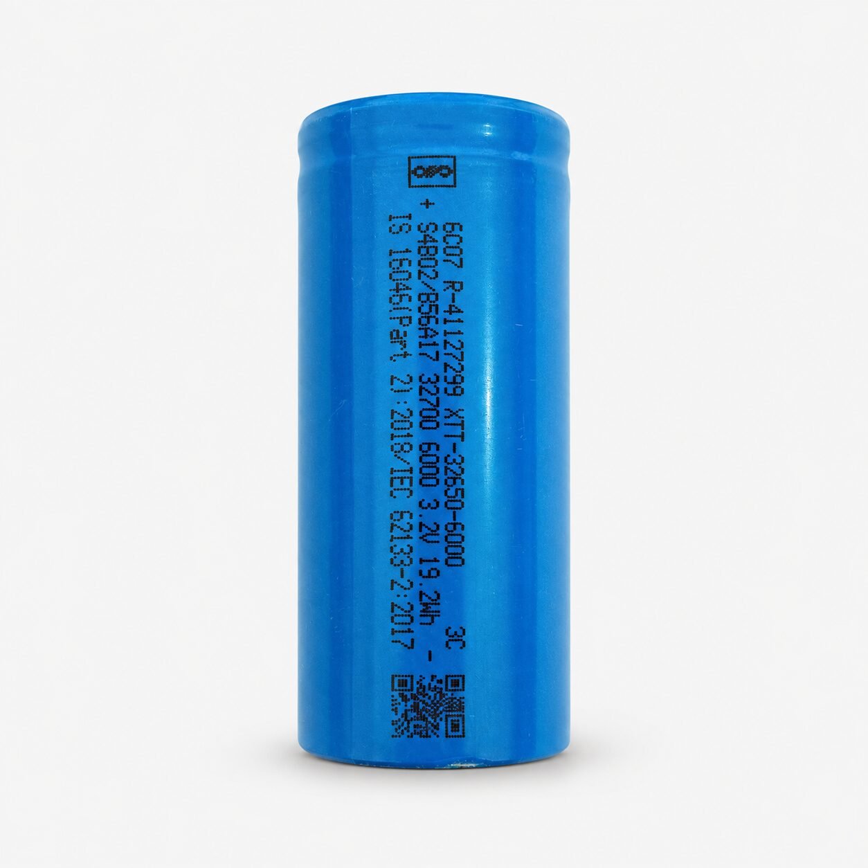 Molicel-IFR32700-6000mAh-cell-square-under-100KB XTT 32700 3.2V 6000mAh LiFePO4 battery cell with 19.2Wh capacity and BIS marking—ideal for solar, UPS, EV and custom battery packs.