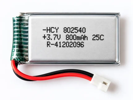 HCY 802540 3.7V 800mAh Lithium Polymer pouch cell battery with 2-pin connector and protection PCB